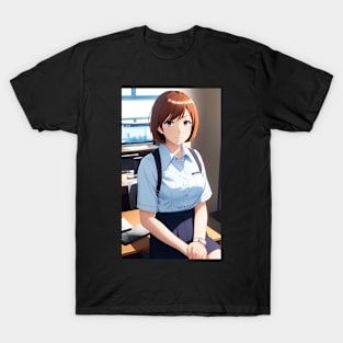 Anime Girl In Office Uniform 01 T-Shirt